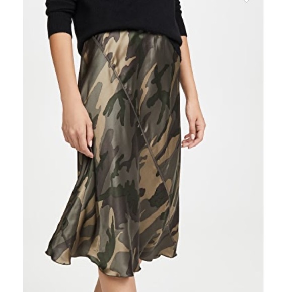 ATM Anthony Thomas Melillo Silk Camo Skirt M - Picture 2 of 10